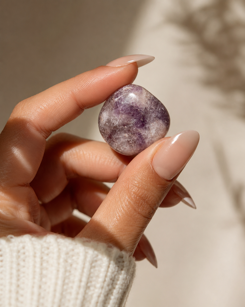 Amethyst tumbled stone