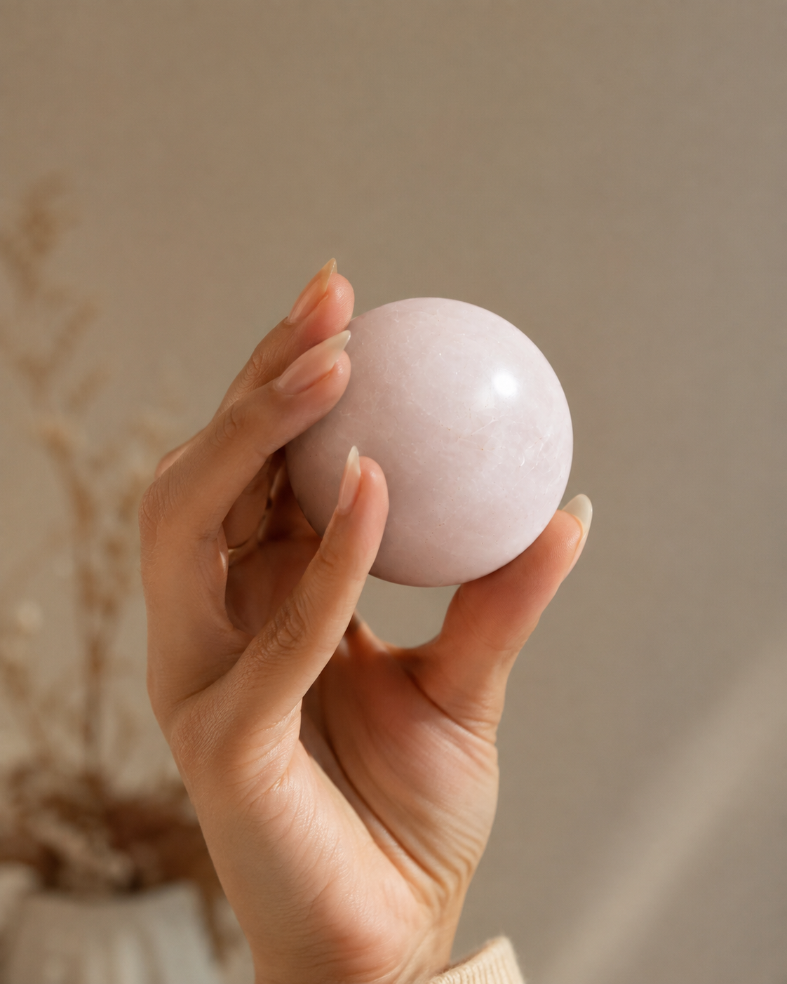 Rose quartz ball