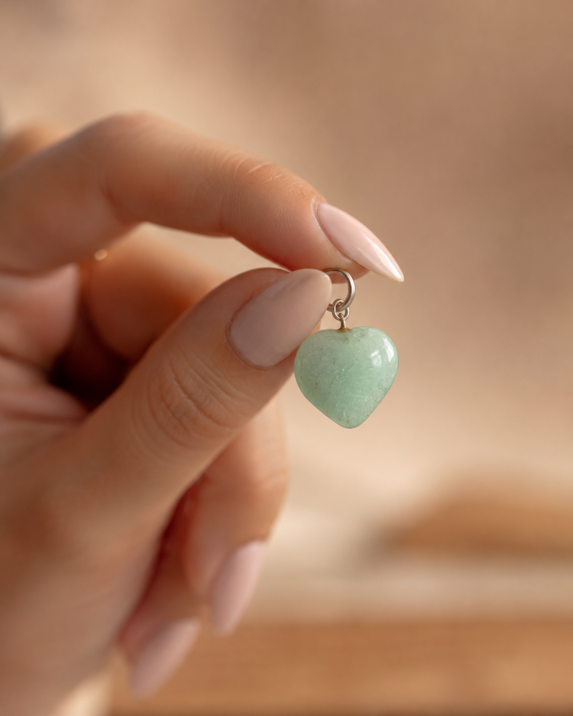 Natural Green Aventurine Heart Pendant